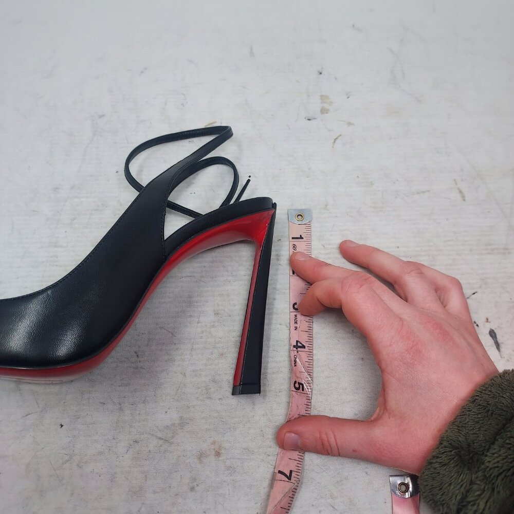 Christian Louboutin Black Strappy Condora Leather Heel Shoe - Picture 13 of 13